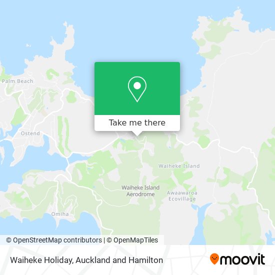 Waiheke Holiday map