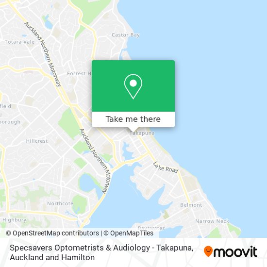 Specsavers Optometrists & Audiology - Takapuna map