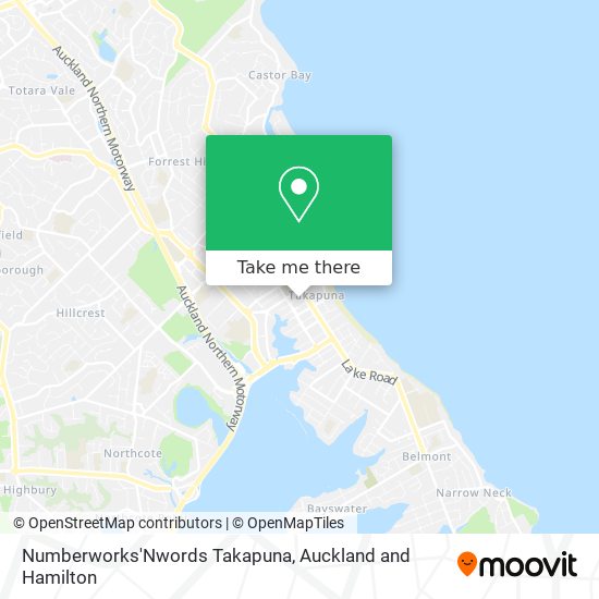 Numberworks'Nwords Takapuna map