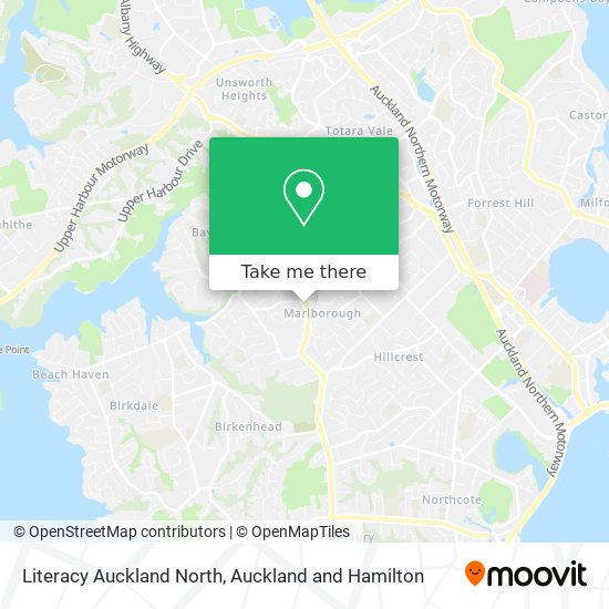 Literacy Auckland North map