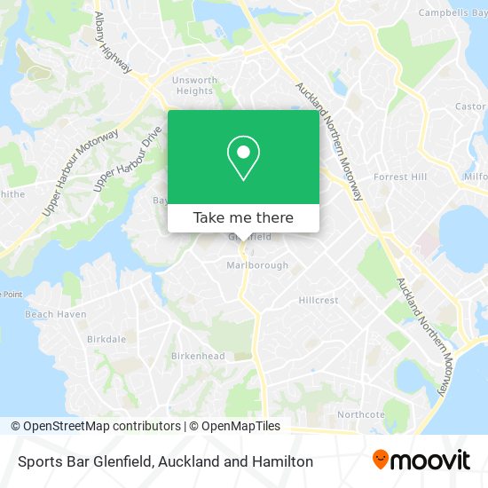 Sports Bar Glenfield map