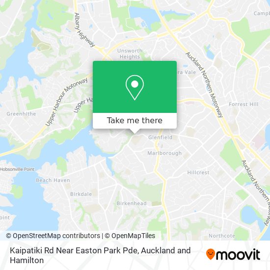 Kaipatiki Rd Near Easton Park Pde map