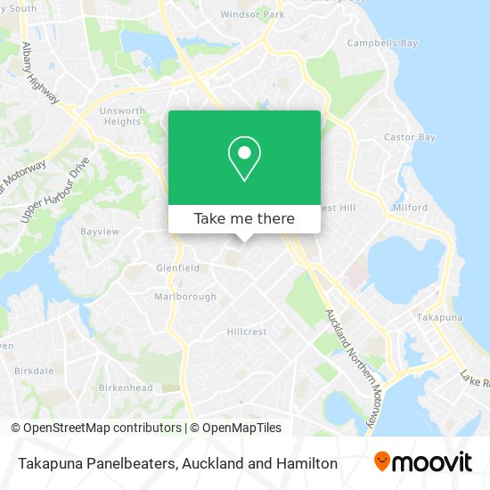 Takapuna Panelbeaters map