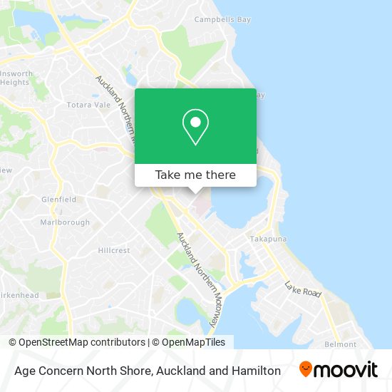 Age Concern North Shore map