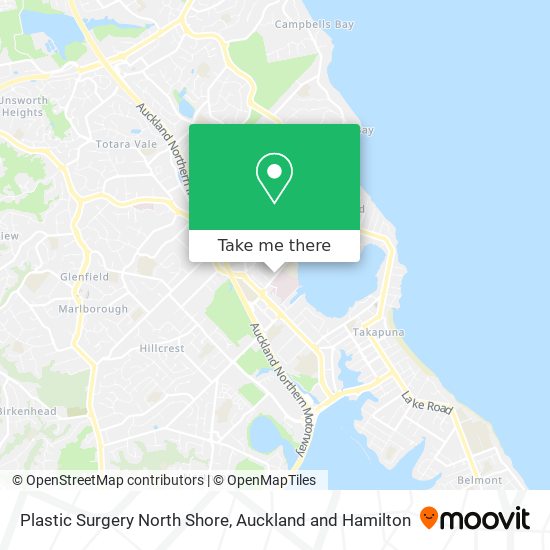 Plastic Surgery North Shore map