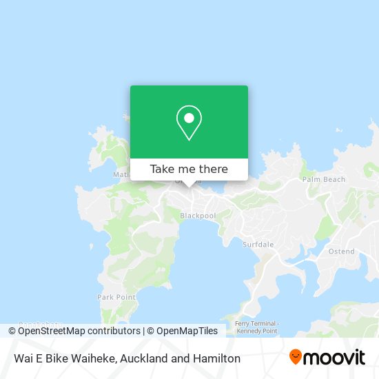 Wai E Bike Waiheke map