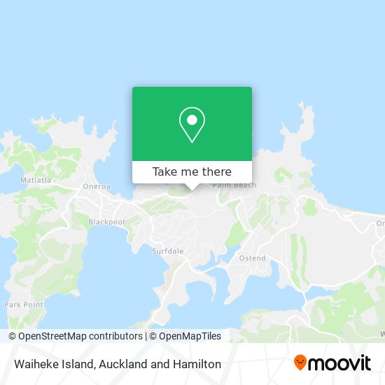 Waiheke Island map