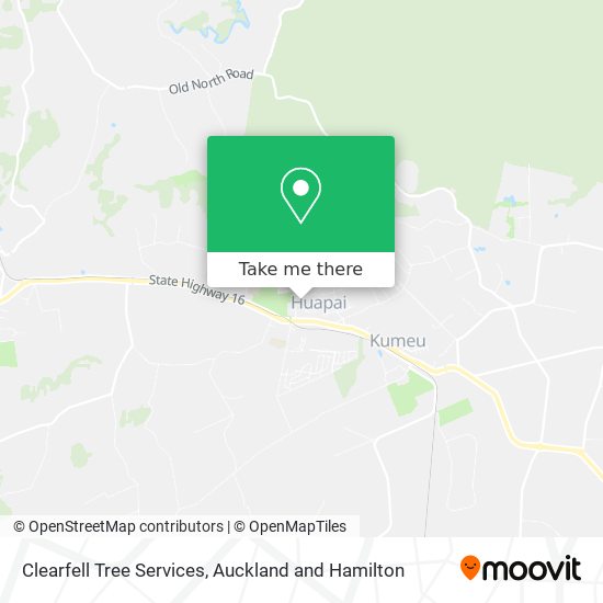 Clearfell Tree Services map