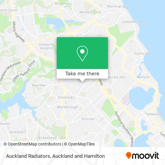 Auckland Radiators map