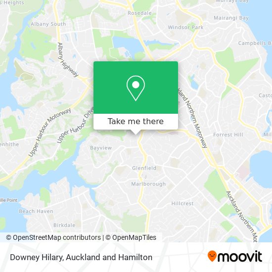 Downey Hilary map