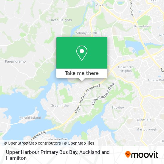 Upper Harbour Primary Bus Bay map