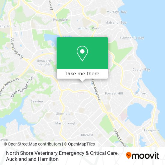 North Shore Veterinary Emergency & Critical Care map