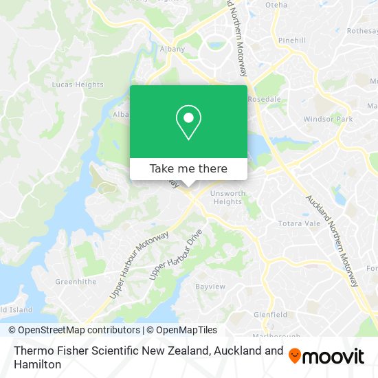 Thermo Fisher Scientific New Zealand map