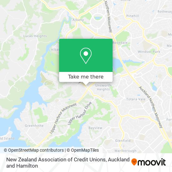 New Zealand Association of Credit Unions map