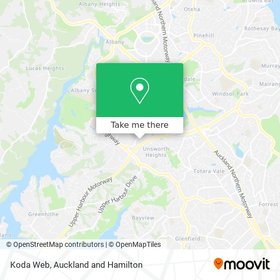 Koda Web map