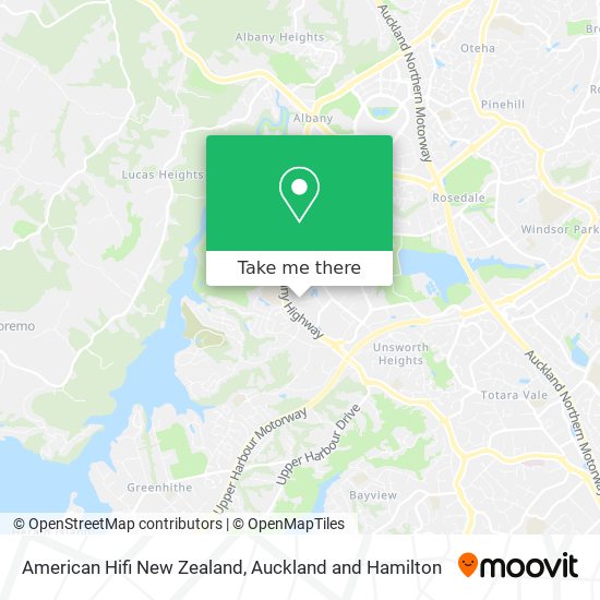 American Hifi New Zealand map