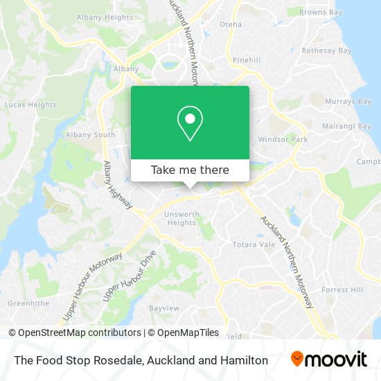 The Food Stop Rosedale map