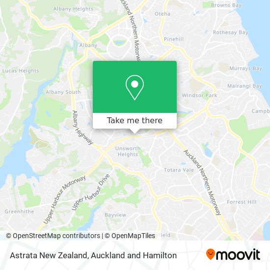 Astrata New Zealand map