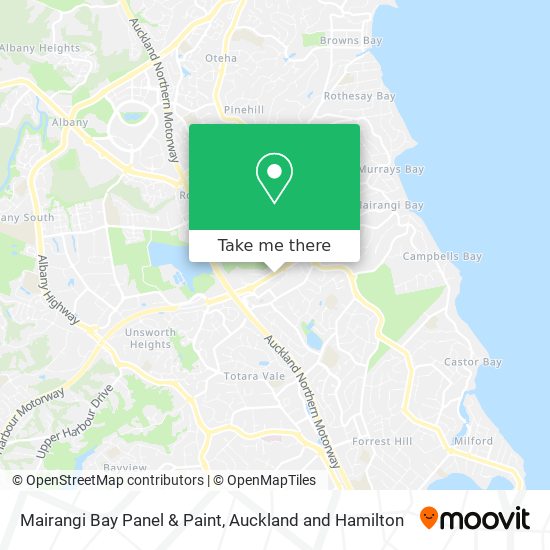 Mairangi Bay Panel & Paint map