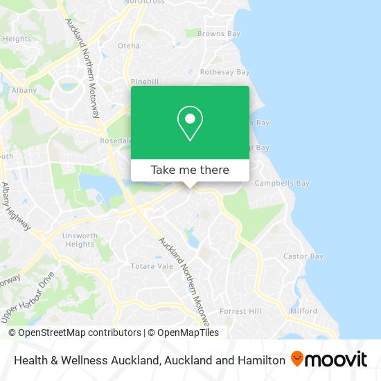 Health & Wellness Auckland map