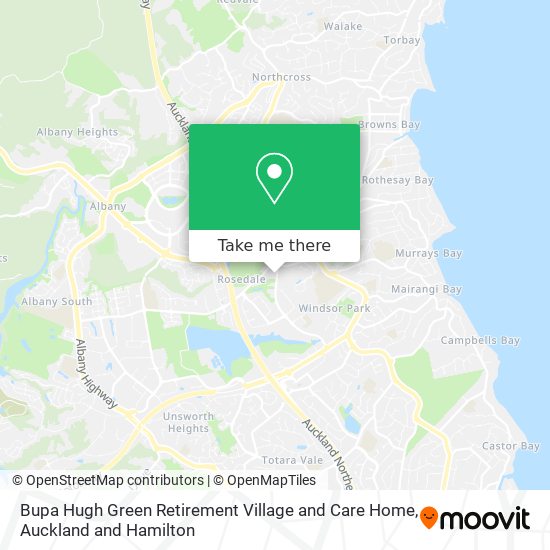 Bupa Hugh Green Retirement Village and Care Home map