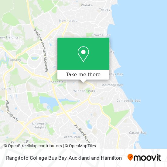 Rangitoto College Bus Bay map