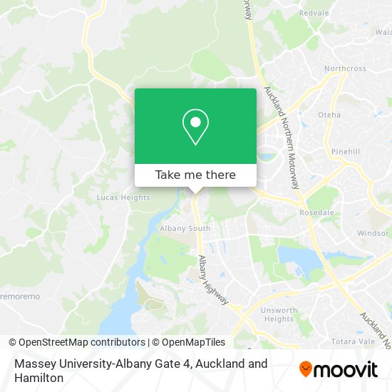 Massey University-Albany Gate 4 map