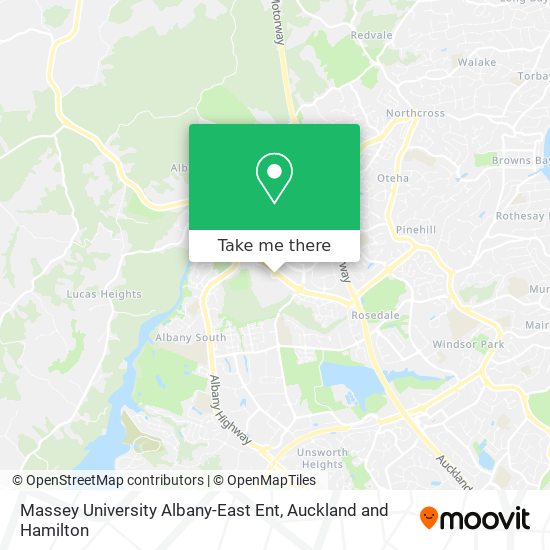 Massey University Albany-East Ent map