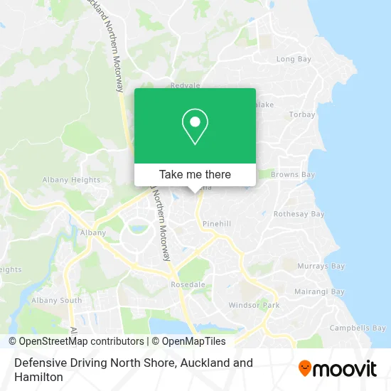 Defensive Driving North Shore map