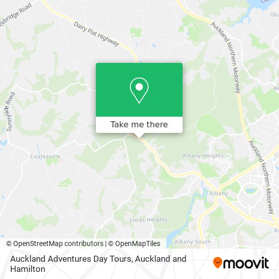 Auckland Adventures Day Tours map