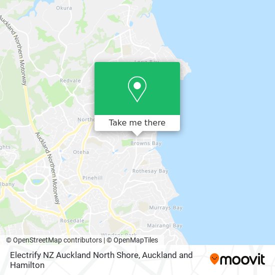 Electrify NZ Auckland North Shore map