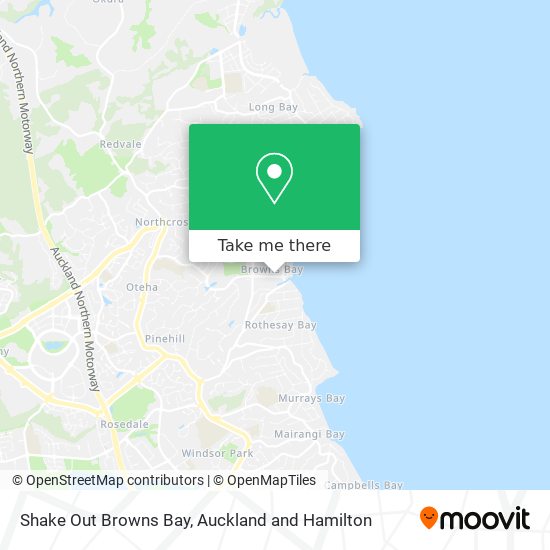 Shake Out Browns Bay map