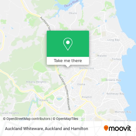 Auckland Whiteware map