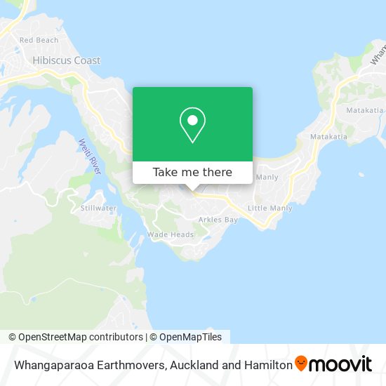 Whangaparaoa Earthmovers map