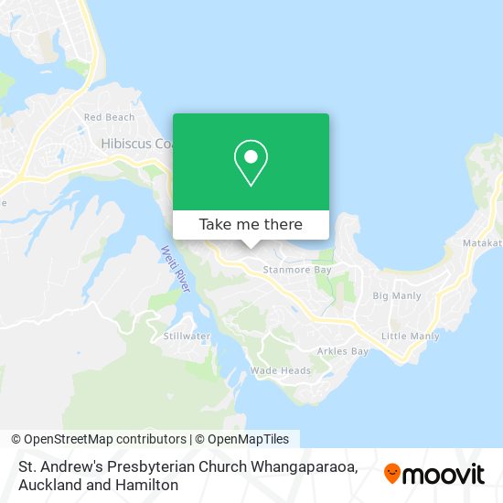 St. Andrew's Presbyterian Church Whangaparaoa map