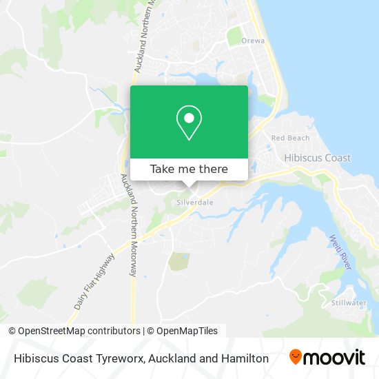 Hibiscus Coast Tyreworx map