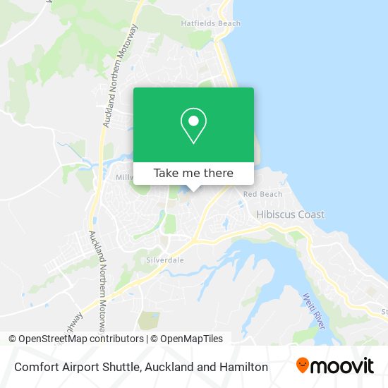 Comfort Airport Shuttle map