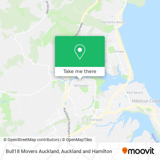 Bull18 Movers Auckland map