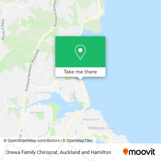 Orewa Family Chiroprat map