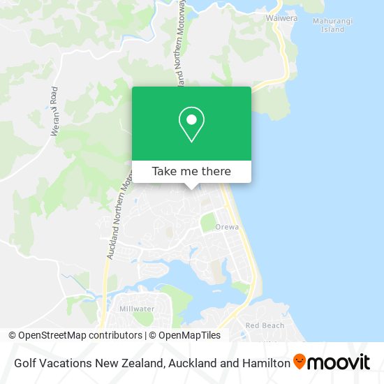 Golf Vacations New Zealand map