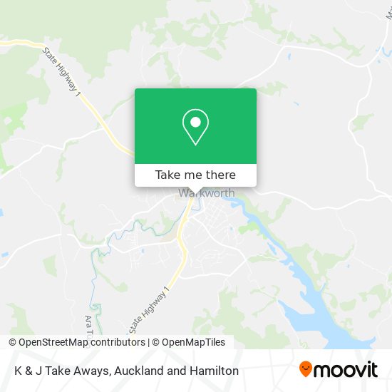 K & J Take Aways map