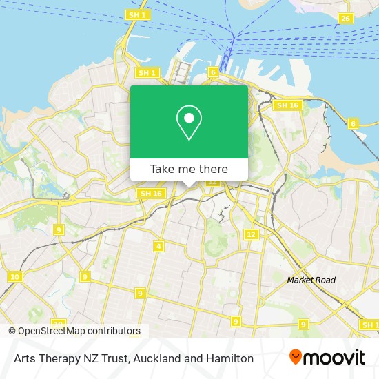 Arts Therapy NZ Trust map