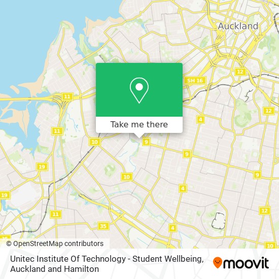 Unitec Institute Of Technology - Student Wellbeing map