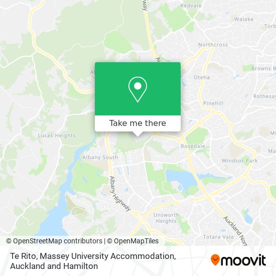 Te Rito, Massey University Accommodation map