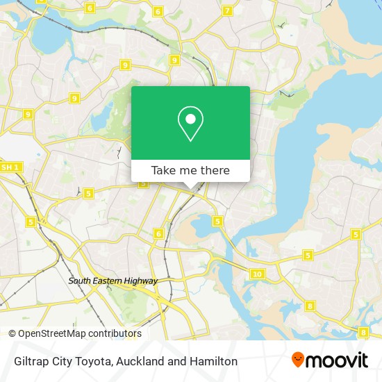Giltrap City Toyota map