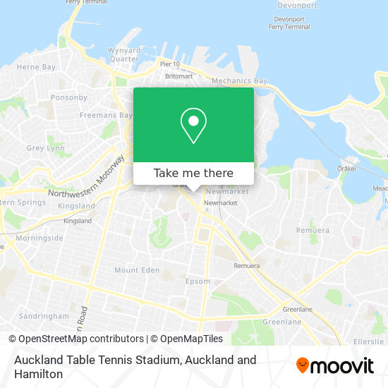 Auckland Table Tennis Stadium map