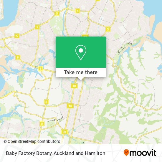 Baby Factory Botany map