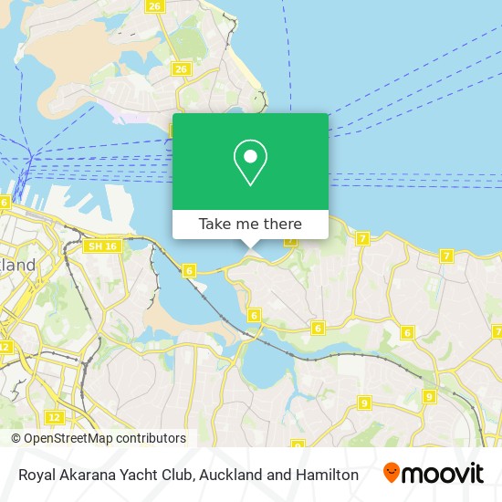 Royal Akarana Yacht Club map