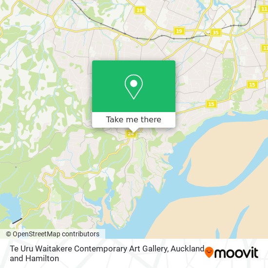 Te Uru Waitakere Contemporary Art Gallery map