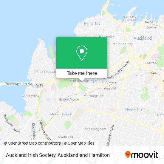 Auckland Irish Society map